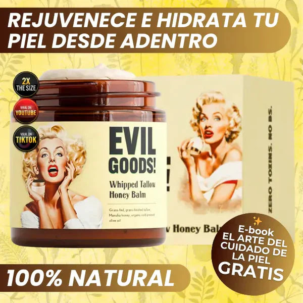EVIL GOODS™ Crema Facial Nutritiva de Sebo y Miel de Manuka - Importado USA